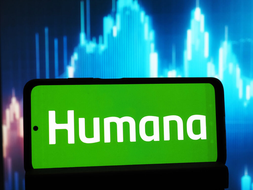 Germany - January 8, 2026: In this photo illustration, Humana Inc. logo seen displayed on a smartphone.