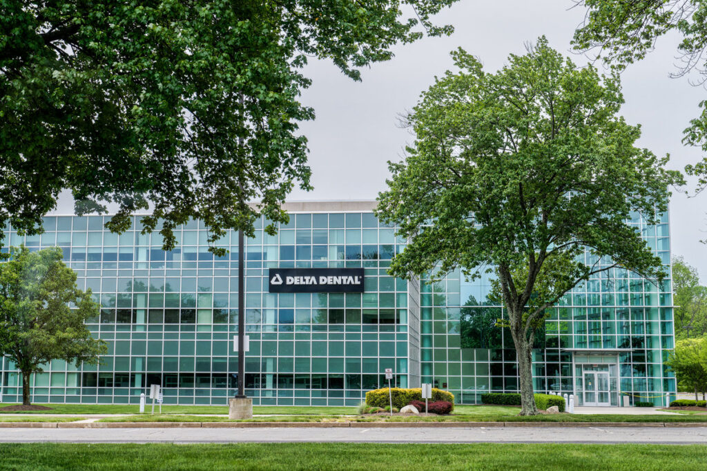 Parsippany-Troy Hills, New Jersey - May 13, 2023: Delta Dental of New Jersey is New Jersey's largest dental coverage provider.